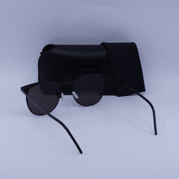 Saint Laurent SL 350 SLIM 001 Square Sunglasses - Black - Picture 8 of 8